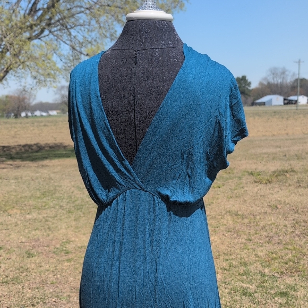 24Seven Elegant Teal Maxi Dress - Picture 3 of 7